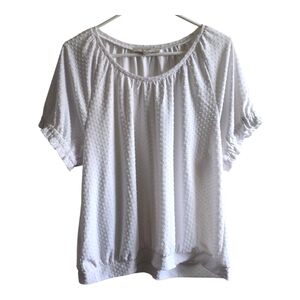 Loft Petites Swiss Pot Puff Sleeve Blouse XL